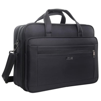 Large Briefcases For Men Canvas Tote Bag 15.6 Inch 17 Inch 19 Inch Laptop Case Work Bags Office Messenger Bag - style: Large Size（17 Inch）