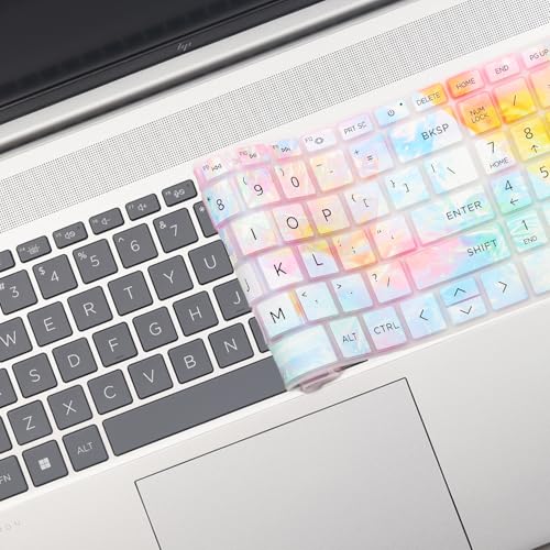 Keyboard Cover for 2025 2024 HP 15.6 Laptop 15-fc 15-fd Series 15z-fc000 15-fd0083wm 15-fc0093dx 15-fc0072ns 15-fc0081nr fc0013od fc0025la 15-fd0025st fd0075tg fd0052ns fd0357nr 15t-fd000|fd100-CFul - color: Dazzle