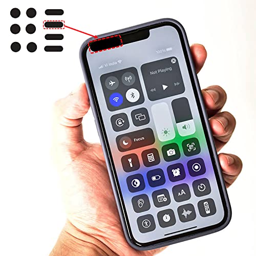 Universal Webcam Cover Stickers - Privacy Protection Accessory, No Residue Application, Safe Screen Closure - Dots and Bars, 20 Pieces - Black - color: Black