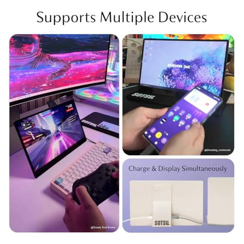 SOTSU FlipAction Go 14" Premium Portable Monitor for Laptop | FHD | USB-C | 1080p | 400 Nits | 100% sRGB, Pivoting Screen, Tempered Glass, Mini HDMI | 5W Speakers | Landscape & Portrait Display