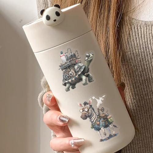 50 Pcs Transparent Ins Punk Animals Transfer Stickers, 1.2-2.36 Inches Gothic Animal Stickers, Waterproof Vinyl for Phone Case Laptop, Edgy Stickers for Ins Lovers Punk Fans - color: Punk Animals-54