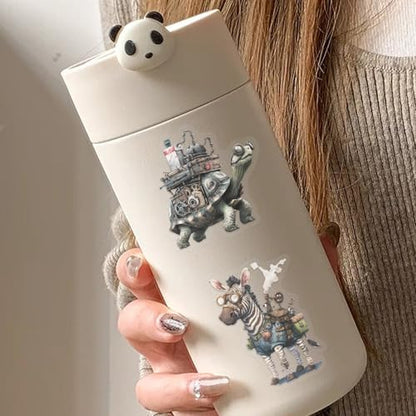 50 Pcs Transparent Ins Punk Animals Transfer Stickers, 1.2-2.36 Inches Gothic Animal Stickers, Waterproof Vinyl for Phone Case Laptop, Edgy Stickers for Ins Lovers Punk Fans - color: Punk Animals-54