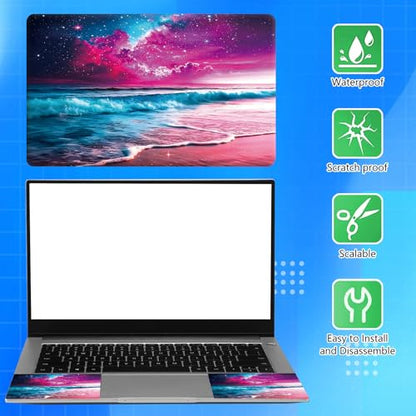 Universal Laptop Skin Sticker Decal for 11.6”12" 13" 13.3" 14" 15" 15.4" 15.6" Reusable Waterproof Scratch-Scratch Resistant Protective Vinyl Laptop Notebook Skin Stickers - Galaxy and Sea - color: Galaxy and Sea
