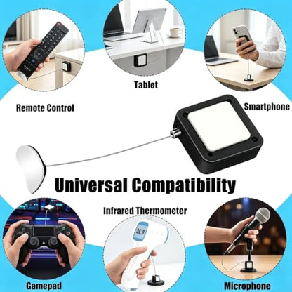 4 Pack 6.5ft Retractable Remote Control Safety Lock Tether, Remote Finder Lanyard with Adjustable Locking Leash for TV Remote, Gaming Controller, Tablet – Keep Remote Secure Within Reach