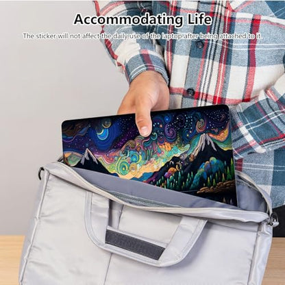 Universal Laptop Skin Sticker with 2 Wrist Pad Skins, Waterproof Scratch Resistant Vinyl Laptop Cover Decal, Cut to Fit for 11–15.6 Inch MacBook HP Dell Lenovo, Art Landscape - color: Art Landscape