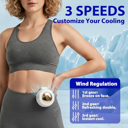 jintion Handheld Fan Portable Neck Waist Personal Mini Clip on Hand Fans Rechargeable Wearable for Shirt Belt That Deliver Refreshing Cool Breeze Under Held Cooling Wind Small 360° Rotatable - color: Green
