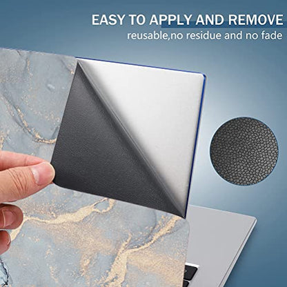 Laptop Skin Sticker Decal, 13.3" 14" 15" 15.4" 15.6 Inch Universal Vinyl Cover, Dustproof Waterproof Reusable Art Protector with Free 2 Wrist Pads, PVC Material, Marble 10 - color: Marble 10