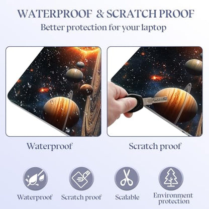Universal Laptop Skin Sticker Decal,15.6 Inch Laptop Vinyl Cover for 13" 14" 15.6" Laptop,Scratch-Resistant Waterproof Protector Wrap,Reusable with Wrist Pads,Solar System Planets - color: Solar System Planets