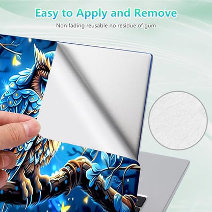 Laptop Skin Sticker Decal 12"-15.6" Universal Laptop/Notebook/Netbook Vinyl - Waterproof Scratch Resistant,Fits HP Dell Lenovo MacBook,2 Free Wrist Pads,Easy Apply & Remove,Blue Owl Cute - color: Blue Owl Cute