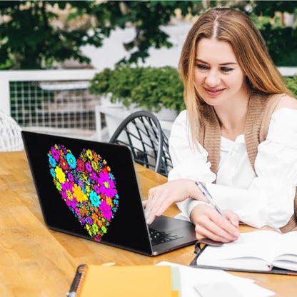 Laptop Skin Sticker Decal, Universal Reusable Vinyl Laptop Cover for 12" 13" 13.3" 14" 15" 15.4" 15.6" Notebook PC, Waterproof Scratch-Resistant with 2 Wrist Pads, Easy to Apply & Remove,Flowers - color: Flowers