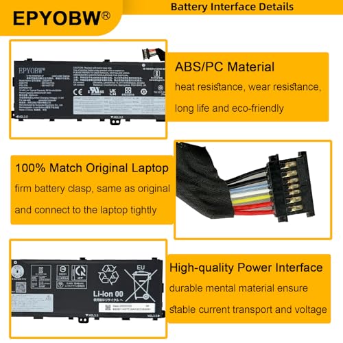 L20D4P75 L20M4P75 Battery 90Wh 15.48V Compatible with Lenovo ThinkPad P1 Gen 4/5 / 6 / ThinkPad X1 Extreme 4th Gen/Gen 5 Series