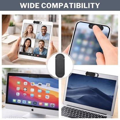 4 Pack Webcam Cover Slide, Camera Privacy Security Protectors for Laptop, Tablet, Smartphone and Computer, Ultra-Thin Camera Blocker Stickers