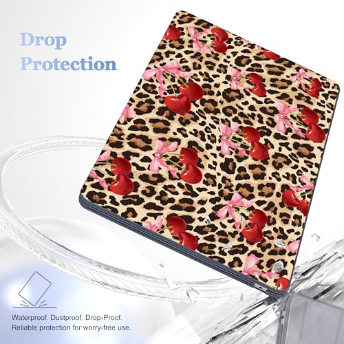 May Chen for MacBook Air 15 inch Case M5 M4 M3 M2 2026 2024-2023, Model A3448 A3241 A3114 A2941, Closes Seamlessly Hard Shell Laptop Cover with Keyboard Cover, Cherry and Cheetah - color: Cherry & cheetah