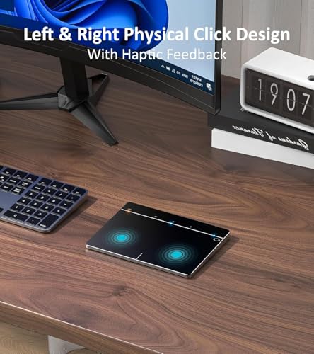 Wireless Trackpad Multi-Touch Surface Bluetooth Touchpad with High Precision Navigation for Windows10/11/Desktop/Laptop/Notebook Computer PC (MG3 Black) - color: MG3 Black