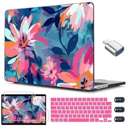 CISSOOK Compatible with MacBook Air 13.6 inch Case M2 M3 M4 M5 | A3449 A3240 A3113 A2681, 5in1 Set Hard Shell Case Keyboard Cover for MacBook Air 13.6 inch 2022 - 2026, Muti-Color Painting - color: Air13.6inch-Muti-color Painting