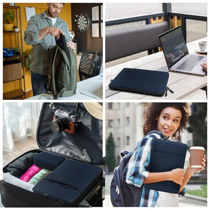 ZYB Laptop Case 16 Inch,16 Inch Laptop Sleeve for 16 Inch Notebook MacBook Pro 16 Lenovo ThinkBook/IdeaPad/ThinkPad HP Dell Acer ASUS etc Waterproof Computer Sleeve with Pocket & Accessory Bag-Blue | Laptop Bag 16 Inch Case for 2021-2026 MacBook Pro 16 M5