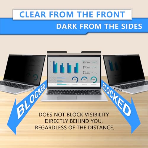Magnetic Laptop Privacy Screen 13.3 Inch 16:9, Removable Privacy Filter | Compatible with Samsung HP Dell Asus Acer Sony Lenovo LG Thinkpad Toshiba, Anti Spy, Anti Glare, Blue Ray Reduction - size: 13.3 in 16:9 privacy screen