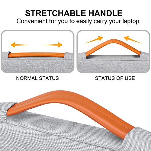 Lacdo 360° Protective Laptop Sleeve Case for 14 inch MacBook Pro M5 Pro/Max A3426 A3427 (2026), M5/M4/M3/M2/M1 A3434 A3112 A3401 A3185 A2918 A2992 | 13.8 inch Surface Laptop 7th Computer Bag, Gray - color: Gray, size: New MacBook Pro 14 Inch