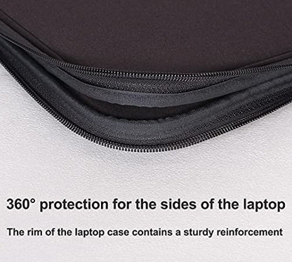 Laptop Sleeve 15.6 Inch Foldable Slim Case Lightweight Bag Notebook Computer Carrying Flip Cover (Black) - color: Black, size: 15.6 Inch