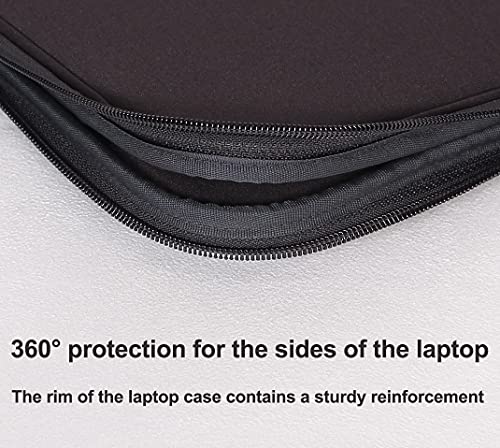 Laptop Sleeve 17.3 Inch Foldable Slim Case Lightweight Bag Notebook Computer Carrying Flip Cover (Black) - color: Black, size: 17.3 Inch
