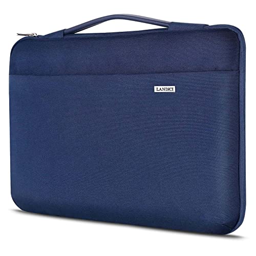 LANDICI 14-15 Inch Protective Laptop Sleeve with Handle, Blue | Waterproof computer cover for MacBook Air 15 M2-M4 2022-2025, MacBook Pro 15 and HP Chromebook 14; for commuting and travel - color: Blue, size: 14-15 inch
