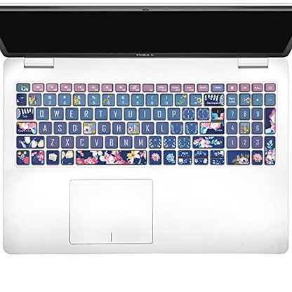 Keyboard Cover for 2021 2020 2019 Dell Inspiron 15 5501 5502 5505 5508 5584 5590 5593 5598 15.6" & Inspiron 15 7000 7590 7591 7501 7506 7706 7790, Vostro 7590 5590 7500, Red Flower - color: Red Flower