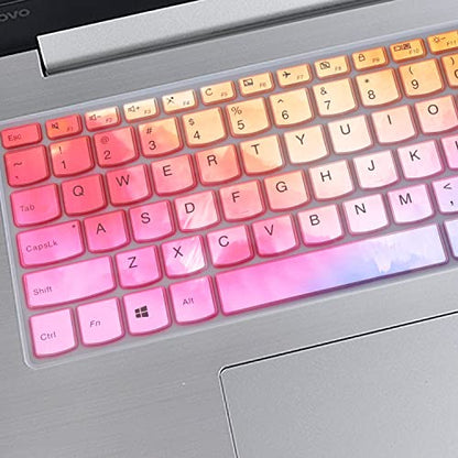 Keyboard Cover for Lenovo IdeaPad 3 3i 15.6'' /Lenovo Yoga C740 C940 15.6 /Lenovo Ideapad 320 330 330s 340s 520 S540 720s 130 S145 L340 S340 V130 V330 /ThinkBook 15 (Not fit Lenovo ideaPad 5)-Colorful - color: Colorful