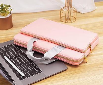 KIZUNA Laptop Sleeve Case 15.6 Inch Computer Carrying Handbag for 16" MacBook Pro M3 M1 M2/15.6" Lenovo Legion 5/IdeaPad Gaming 3i/IdeaPad Flex 5i/Thinkbook 16+ /15.6" HP Envy x360 15/Dell XPS 15,Pink - color: Pink, size: 15-15.6 Inch / 16 Inch