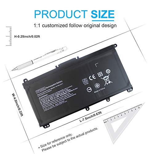 920070-855 920046-421 TF03XL Battery for HP Pavilion 15-CC 15-CD 17-ar050wm 17-ar0xx 15-cc023cl 15-cc123cl 15-cc563st 15-cc050wm 15-cd040wm 14m-cd0001dx 14m-cd0003dx 14-cd1055cl 14-bf0xx 920046-121 - size: 41.9Wh TF03XL 11.55V