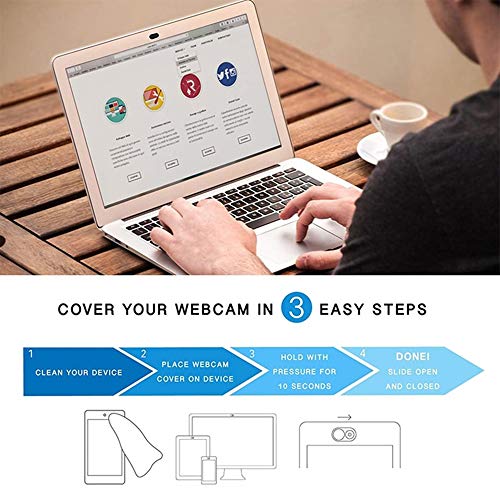 Metal Webcam Cover Slide, Shutter Magnet Slider Camera Cover for Web Cam iPhone PC Laptops Tablet Phone Lens Protect Privacy Sticker (Silver-3pcs) - size: Silver-3pcs