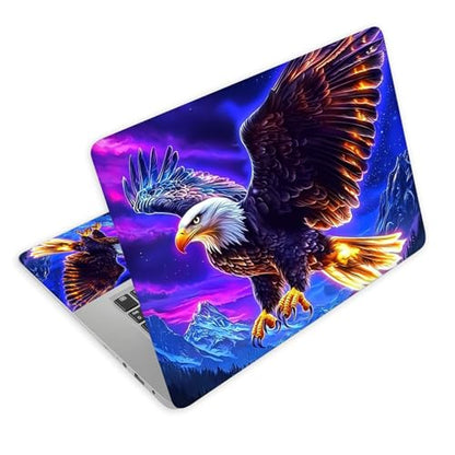Universal Laptop Skin Decal, 3-Piece Vinyl Protector for 12 13 14 15.6" Notebook, Waterproof Anti-Scratch, Easy Trim & Bubble-Free Finish, Majestic Eagle Soaring High - color: Majestic Eagle Soaring High