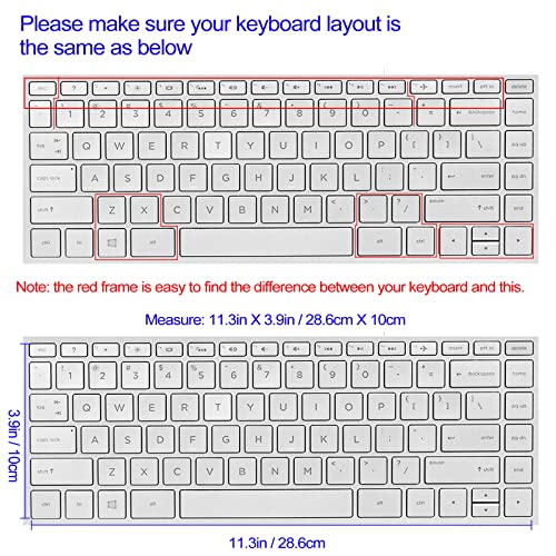 Keyboard Cover for HP 14" Laptop/HP Pavilion x360 14M-BA/CD 14M-DH 14-BF 14-cm 14-CF 14-DF 14-dk 14-DS 14-dq 14-FQ Series, 14-dq0020nr/dq0030nr, 14-fq1025nr/fq0033dx (Cute Bunny) - color: Cute Bunny