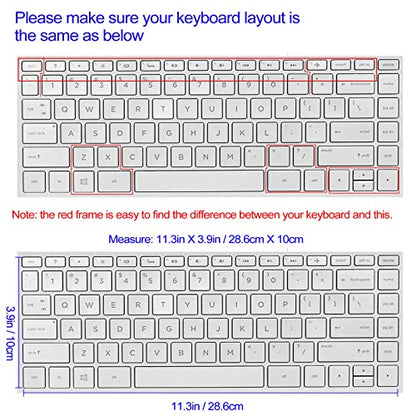 Keyboard Cover for HP 14" Laptop/HP Pavilion x360 14M-BA/CD 14M-DH 14-BF 14-cm 14-CF 14-DF 14-dk 14-DS 14-dq 14-FQ Series, 14-dq0020nr/dq0030nr, 14-fq1025nr/fq0033dx (Cute Bunny) - color: Cute Bunny