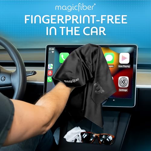 MagicFiber Extra Large Microfiber Cleaning Cloth for TV Screens & Monitors | Great for OLED, Computers, Laptops, Cars & Electronics, Eyeglass & Glasses Cleaner