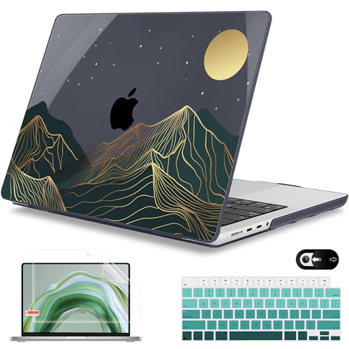 Mektron Case for M5 MacBook Pro 14 inch 2026 Model A3427 A3426 Fit 2025-2021 Model A3434 A3112 M4 A3112 A3401 A3185 M3 A2918 A2992 M2 A2779 M1 A2442 Pro/Max Cover, Abstract Mountain C112 - color: Abstract Mountain C112