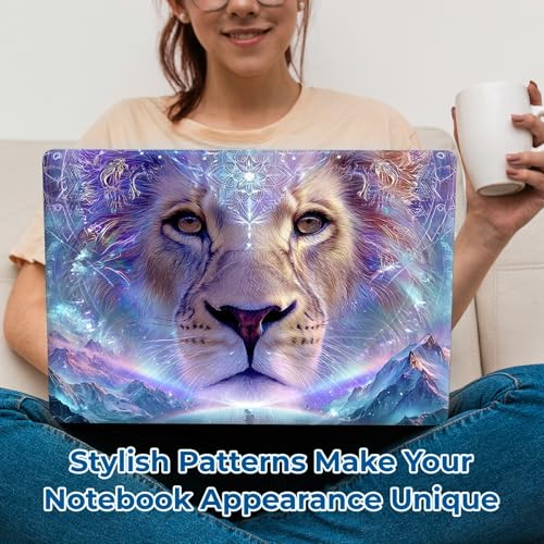 Reusable Universal Laptop Skin Sticker, Cut to Fit for 11.6–15.6 Inch Laptops, Waterproof Protective Film, No-Residue - Galaxy Lion - color: Galaxy Lion