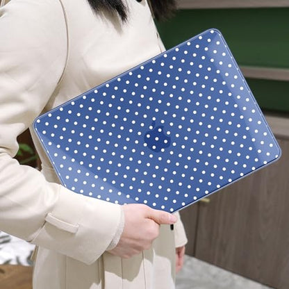MEEgoodo Printed Case for New MacBook Neo 13 Case inch 2026 Release Model A3404, Laptop Hard Shell with Keyboard Cover & Screen Protector & USB-C Adapter, Indigo & White Polka Dots - color: Indigo & White Polka Dots