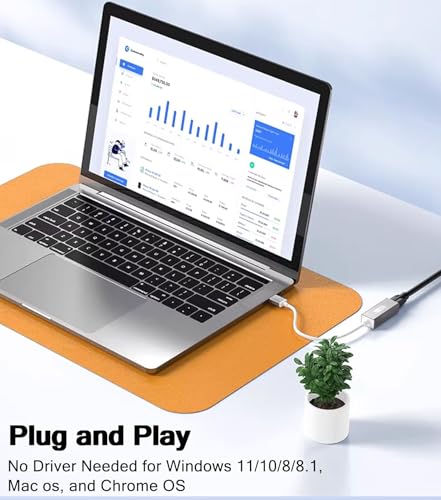 USB to Ethernet Adapter for Nintendo Switch, Laptop, PC, USB to RJ45 Gigabit LAN Network Converter, Switch Ethernet Adapter Wired Internet LAN Supports 10/100/1000Mbps (No Driver Required)