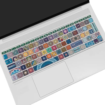 Keyboard Cover for 15.6" HP ProBook 450 G8 G9 G10 / ProBook 455 G8 G9 G10 /ProBook 650 G8/HP Zbook Power G8 G9, Cute Keyboard Skin, Bohemian - color: Bohemian