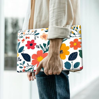 Reusable Universal Laptop Skin Sticker, Cut to Fit for 11.6–15.6 Inch Laptops, Waterproof Protective Film, No-Residue - Floral Garden - color: Floral Garden