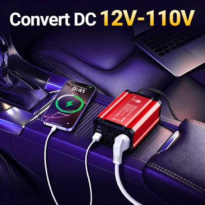 300W Car Power Inverter (Red-30) - color: Red-30