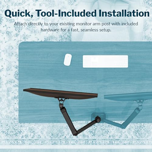 Vari Single Arm Addition Series 2 – VESA-Compatible Monitor Arm Addition for Single Monitor Arm – Fits Screens up to 27” & 19.8 lbs – Adjustable 360° Rotation & Cable Management - size: Single Arm Addition