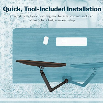 Vari Single Arm Addition Series 2 – VESA-Compatible Monitor Arm Addition for Single Monitor Arm – Fits Screens up to 27” & 19.8 lbs – Adjustable 360° Rotation & Cable Management - size: Single Arm Addition