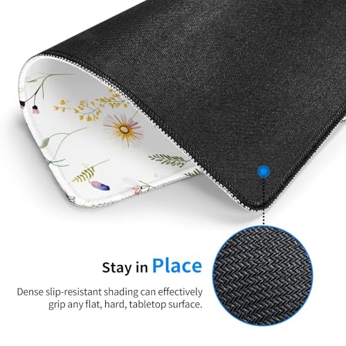 Beautiful Flowers and Plants Gaming Computer Keyboard Cute Mouse Pad with Anti-fray Stitching, Premium-Textured Alfombrilla para Mouse with Non-Slip Rubber Base, 10 x 12 inch - color: Beautiful Flowers and Plants