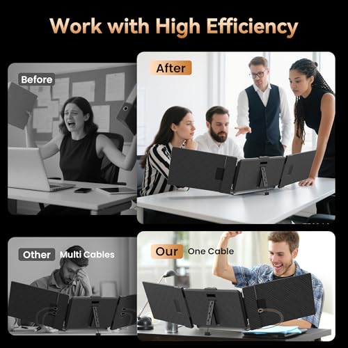 BOSII Laptop Screen Extender Portable - Ultra-Thin 14" FHD Dual Extended Monitor Display Travel Work for 14-17" Laptops Compatible with Windows/Mac - size: 14" thin monitor