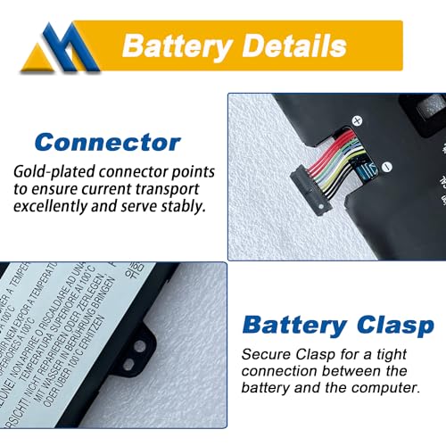L18M4PH0 L18C4PH0 Laptop Battery Replacement for Lenovo Yoga C940-14IIL Yoga C940 15irh 14 Series 5B10T11585 5B10W67374 5B10T11586 5B10W67180 7.68V 60Wh 7820mAh 4-Cell - size: 11.48*4.08*0.21 inch L18M4PH0