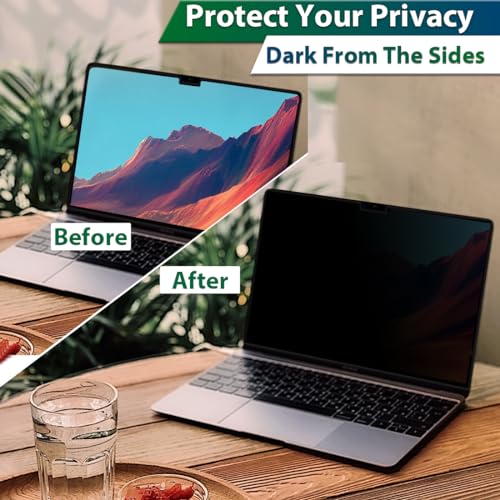 STARY Privacy Screen for MacBook Air 13.6 & 13 Inch(2022,2023,2024, M2, M3) Removable Laptop Privacy Filter with Matte Anti-Glare Blue Light Protector
