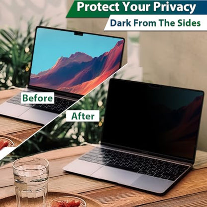 STARY Privacy Screen for MacBook Air 13.6 & 13 Inch(2022,2023,2024, M2, M3) Removable Laptop Privacy Filter with Matte Anti-Glare Blue Light Protector
