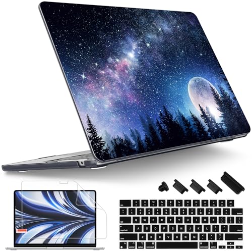 Tuiklol for MacBook Air 13 inch Case M5 2026 M4 2025 M3 2024 M2 2022 Release Model A3449 A3240 A3113 A2681,Plastic Hard Shell Cover for MacBook Air 13.6 with Touch ID, Moonlight - color: Moonlight