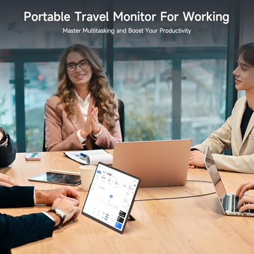 Laptop Screen Extender Portable Monitor, Dual 16.1" 1080P FHD Frameless Screen, Detachable Monitor Extender for Laptop, Fit for 13-17" Laptops, Compatiable with Windows/Mac/Chrome/Android (N2-16.1")